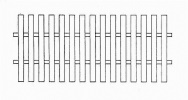 Plastový plot - pole profil 80 x 32 tvar C